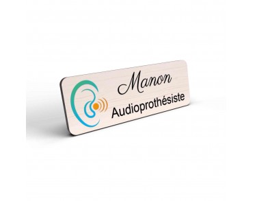 Badge Audioprothésiste Personnalisable couleur