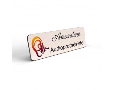 Badge Audioprothésiste Personnalisable couleur