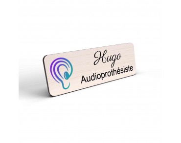 Badge Audioprothésiste Personnalisable couleur