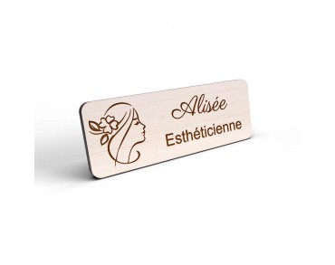 Badge esthéticienne Personnalisable spécialistes bien être