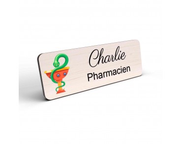 Badge pharmacie Personnalisé caducée pharmacien