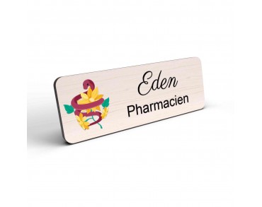 Badge pharmacie Personnalisé caducée pharmacien