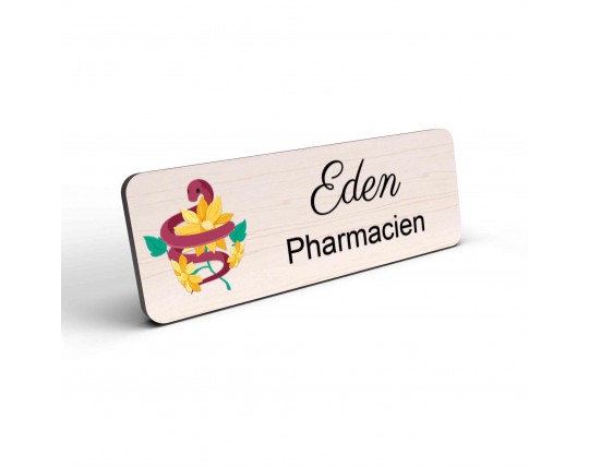 Badge pharmacie Personnalisé caducée pharmacien