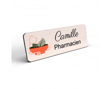 Badge pharmacie Personnalisé caducée pharmacien