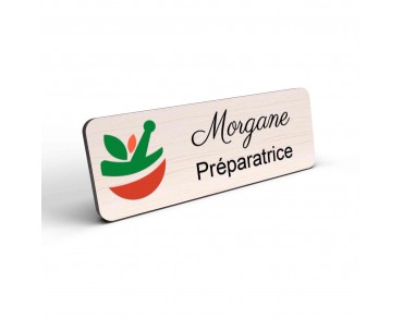 Badge pharmacie Personnalisé mortier préparatrice