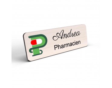 Badge pharmacie Personnalisé caducée pharmacien