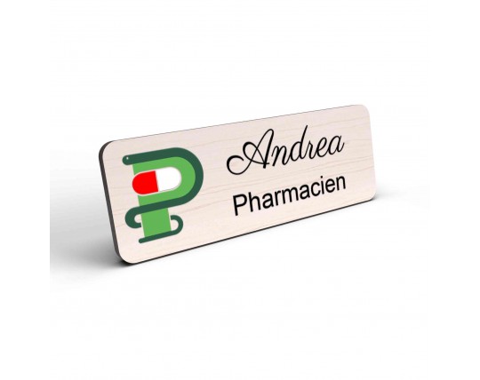 Badge pharmacie Personnalisé caducée pharmacien