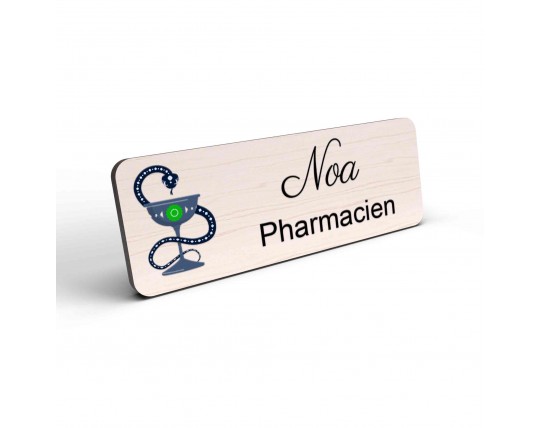 Badge pharmacie Personnalisé caducée pharmacien